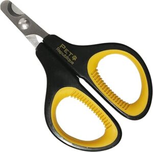 Small, black and yellow cat nail clippers