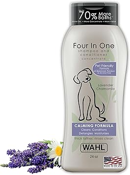 A lavender-scented dog shampoo
